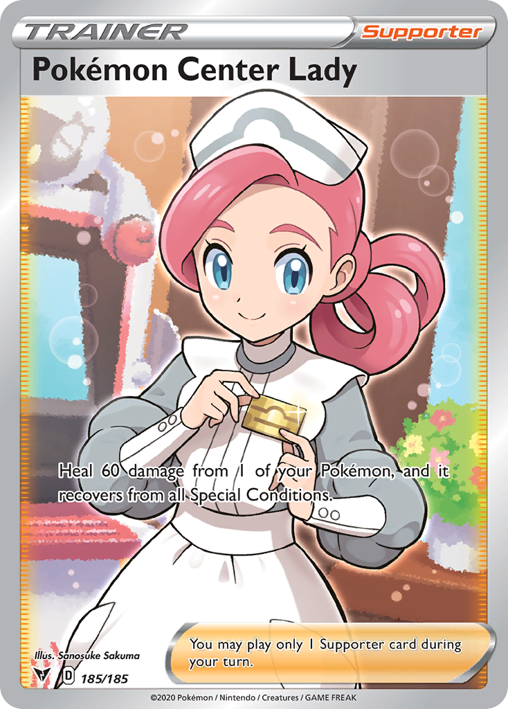 Vivid Voltage Pokémon Center Lady #185/185